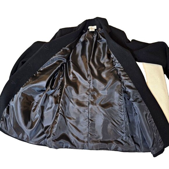 VTG HB ll by Harve Benard Holtzman Wool Nylon Cashmere Blazer Womens Sz 10 Black - Picture 7 of 8